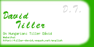 david tiller business card