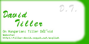 david tiller business card